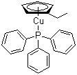 结构式 CAS# 308847-89-4, (乙基环戊二烯基)(三苯基膦)铜