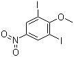 1,3-Diiodo-2-methoxy-5-nitrobenzene molecular structure (CAS 31106-75-9)
