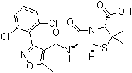 Dicloxacillin molecular structure (CAS 3116-76-5)