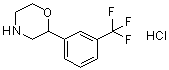 结构式 CAS# 31599-68-5, 2-[3-(三氟甲基)苯基]四氢-1,4-恶嗪盐酸盐