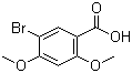 structure of CAS# 32246-20-1, 5-Bromo-2,4-dimethoxybenzoic acid