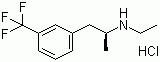 Dexfenfluramine hydrochloride molecular structure (CAS 3239-45-0)