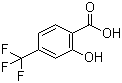 structure of CAS# 328-90-5, 4-Trifluoromethylsalicylic acid;2-Hydroxy-4-(trifluoromethyl)benzoic acid
