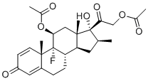 structure of CAS# 330157-05-6, Betamethasone Acetate EP Impurity C;Betamethasone 11,21-diacetate;[2-[(8S,9R,10S,11S,13S,14S,16S,17R)-11-acetyloxy-9-fluoro-17-hydroxy-10,13,16-trimethyl-3-oxo-6,7,8,11,12,14,15,16-octahydrocyclopenta[a]phenanthren-17-yl]-2-oxoethyl] acetate