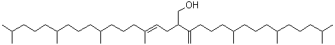 structure of CAS# 333361-85-6, Trianthenol;(4E)-5,9,13,17-Tetramethyl-2-(5,9,13-trimethyl-1-methylenetetradecyl)-4-octadecen-1-ol