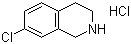 结构式 CAS# 33537-97-2, 7-氯-1,2,3,4-四氢异喹啉盐酸盐