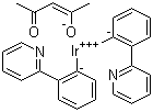 Acetylacetonatobis(2-phenylpyridine)iridium molecular structure (CAS 337526-85-9)