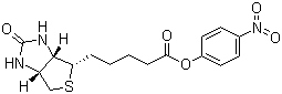 (+)-Biotin 4-nitrophenyl ester molecular structure (CAS 33755-53-2)