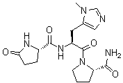 alpha-(5-氧代-L-脯氨酰)-(3-甲基-L-组氨酰)-L-脯氨酰胺分子结构 (CAS 34367-54-9)