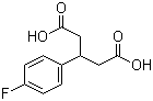 结构式 CAS# 3449-63-6, 3-(4-氟苯基)戊二酸