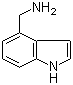 结构式 CAS# 3468-18-6, 1H-吲哚-4-甲胺