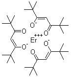 structure of CAS# 35733-23-4, Tris(2,2,6,6-tetramethyl-3,5-heptanedionato)erbium;NSC 174891