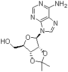 结构式 CAS# 362-75-4, 2',3'-异丙叉腺苷; 2',3'-O-异亚丙基腺苷