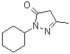 structure of CAS# 36210-76-1, 2-Cyclohexyl-2,4-dihydro-5-methyl-3H-pyrazol-3-one;1-Cyclohexyl-3-methyl-2-pyrazolin-5-one; 1-Cyclohexyl-3-methylpyrazol-5-one