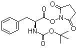 tert-Butyloxycarbonyl-L-phenylalanine N-hydroxysuccinimide ester molecular structure (CAS 3674-06-4)