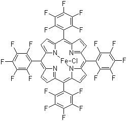 结构式 CAS# 36965-71-6, 5,10,15,20-四(五氟苯基)-21H,23H-卟啉氯化铁(III)