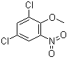 structure of CAS# 37138-82-2, 2-Nitro-4,6-dichloroanisole;1,5-Dichloro-2-methoxy-3-nitrobenzene