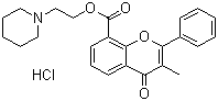 Flavoxate hydrochloride molecular structure (CAS 3717-88-2)