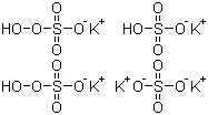 structure of CAS# 37222-66-5, Potassium peroxomonosulfate;Oxone; Potassium monopersulfate; Potassium monopersulfate triple salt