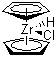 structure of CAS# 37342-97-5, Bis(cyclopentadienyl)zirconium chloride hydride;Schwartz's; Zirconocene chloride hydride