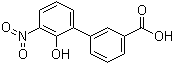 structure of CAS# 376591-95-6, 2'-Hydroxy-3'-nitro-[1,1'-biphenyl]-3-carboxylic acid
