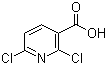 结构式 CAS# 38496-18-3, 2,6-二氯烟酸