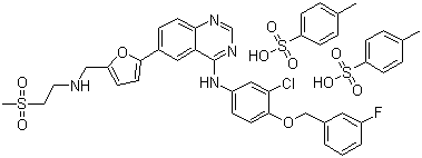 结构式 CAS# 388082-77-7, 二对甲苯磺酸拉帕替尼