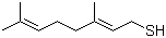 结构式 CAS# 39067-80-6, 硫代香叶醇; (E)-3,7-二甲基-2,6-辛二烯-1-硫醇