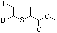 Methyl 5-bromo-4-fluoro-2-thiophenecarboxylate molecular structure (CAS 395664-59-2)