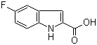 5-氟吲哚-2-羧酸分子结构 (CAS 399-76-8)