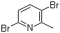 结构式 CAS# 39919-65-8, 2,5-二溴-6-甲基吡啶