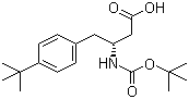 structure of CAS# 401916-48-1, Boc-(R)-3-Amino-4-(4-tert-butylphenyl)butyric acid;(betaR)-beta-[[(tert-Butoxy)carbonyl]amino]-4-(tert-butyl)benzenebutanoic acid