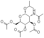 结构式 CAS# 40592-88-9, 异丙基 2-(乙酰氨基)-2-脱氧-alpha-D-吡喃葡萄糖苷 3,4,6-三乙酸酯