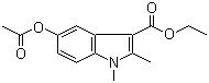 Ethyl 5-acetyloxy-1,2-dimethylindole-3-carboxylate molecular structure (CAS 40945-79-7)