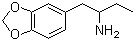 结构式 CAS# 42542-07-4, 1-(3,4-亚甲二氧基苯基)-2-丁胺