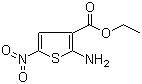 结构式 CAS# 42783-04-0, 2-氨基-5-硝基-3-噻吩羧酸乙酯