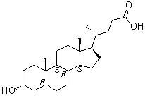 Lithocholic acid molecular structure (CAS 434-13-9)
