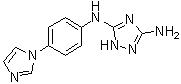 结构式 CAS# 443799-45-9, N-[4-(1H-咪唑-1-基)苯基]-1H-1,2,4-三唑-3,5-二胺