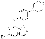 6-Bromo-N-[4-(4-morpholinyl)phenyl]imidazo[1,2-a]pyrazin-8-amine molecular structure (CAS 445263-72-9)