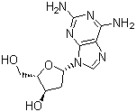 2,6-Diaminopurine 2'-deoxyriboside molecular structure (CAS 4546-70-7)