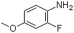 2-氟-4-甲氧基苯胺分子结构 (CAS 458-52-6)