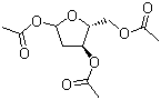 1,3,5-三乙酰基-2-脱氧-D-赤式戊呋喃糖分子结构 (CAS 4594-52-9)