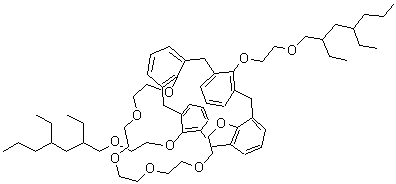 结构式 CAS# 467435-58-1, 32,35-双[2-[(2,4-二乙基庚基)氧基]乙氧基]-6,7,9,10,12,13,15,16,18,19-十氢-31H-4,21-(甲桥并[1,3]苯并甲桥)-26,30-亚甲桥-25H-二苯并[q,z][1,4,7,10,13,16]六氧杂环二十七烷