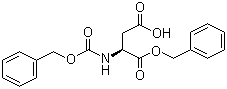 structure of CAS# 4779-31-1, N-Carbobenzyloxy-L-aspartic acid 1-benzyl Ester
