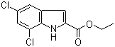 Ethyl 5,7-dichloro-1H-indole-2-carboxylate molecular structure (CAS 4792-70-5)