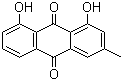 structure of CAS# 481-74-3, Chrysophanic acid;Chrysophanol; 1,8-Dihydroxy-3-methylanthraquinone