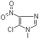 structure of CAS# 4897-25-0, 5-Chloro-1-methyl-4-nitroimidazole;5-Chloro-1-methyl-4-nitro-1H-imidazole