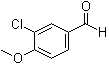 structure of CAS# 4903-09-7, 4-Methoxy-3-chlorobenzaldehyde;3-Chloro-4-methoxybenzaldehyde; 3-Chloro-p-anisaldehyde