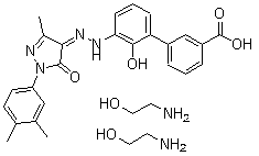 结构式 CAS# 496775-62-3, 艾曲波帕乙醇胺