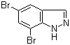 结构式 CAS# 50477-28-6, 5,7-二溴-1H-吲唑
